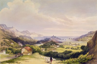 Carlist Fort El Parque with Fuentarabia and Mouth of the Bidassoa by Henry Wilkinson